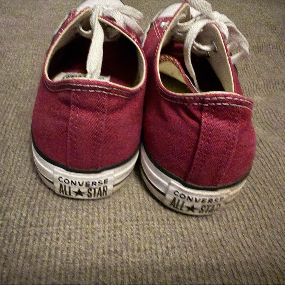 Converse Red and White Canvas Sneakers - Picture 2 of 4